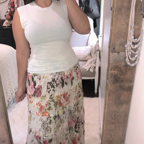 BB Dakota Anthropologie small white tie back top - Picture 1 of 6
